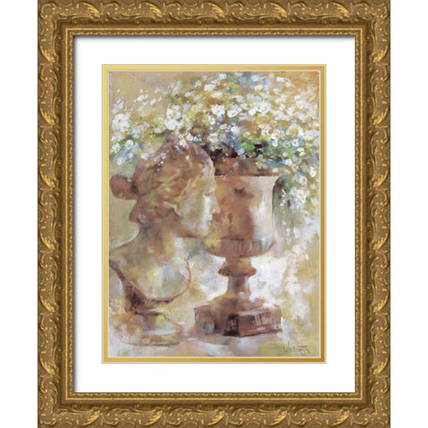 Romantic sculpture Gold Ornate Wood Framed Art Print with Double Matting by Haenraets, Willem