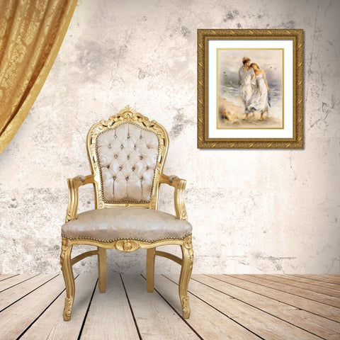 In love Gold Ornate Wood Framed Art Print with Double Matting by Haenraets, Willem