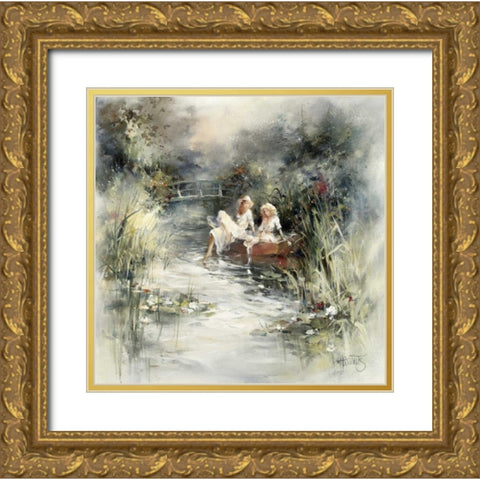 Springshine Gold Ornate Wood Framed Art Print with Double Matting by Haenraets, Willem