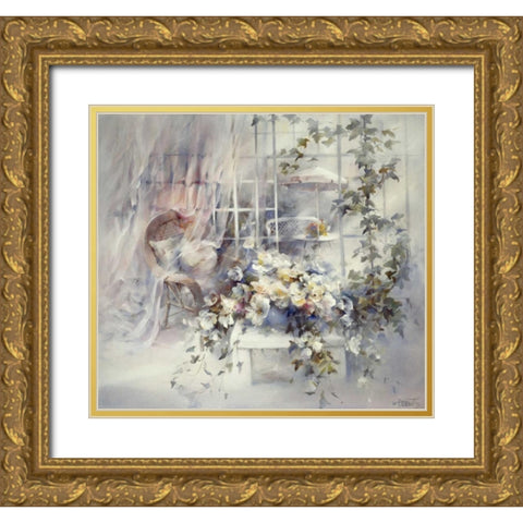 Enchanting moment Gold Ornate Wood Framed Art Print with Double Matting by Haenraets, Willem