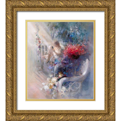 Morning silence Gold Ornate Wood Framed Art Print with Double Matting by Haenraets, Willem