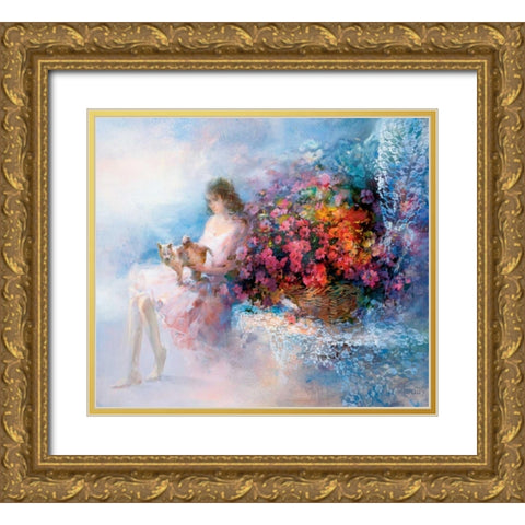 Special memories Gold Ornate Wood Framed Art Print with Double Matting by Haenraets, Willem