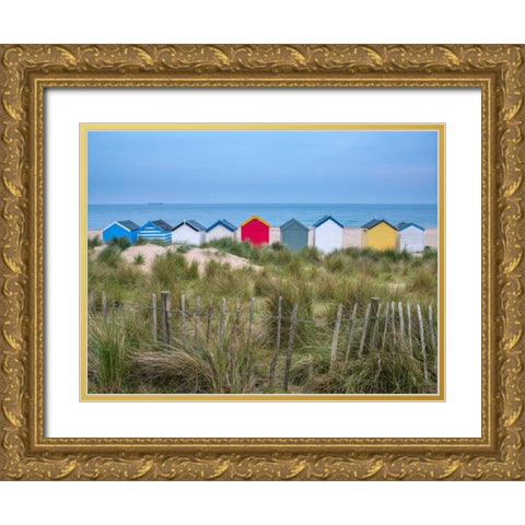 Beach hut window close-up Gold Ornate Wood Framed Art Print with Double Matting by Frank, Assaf