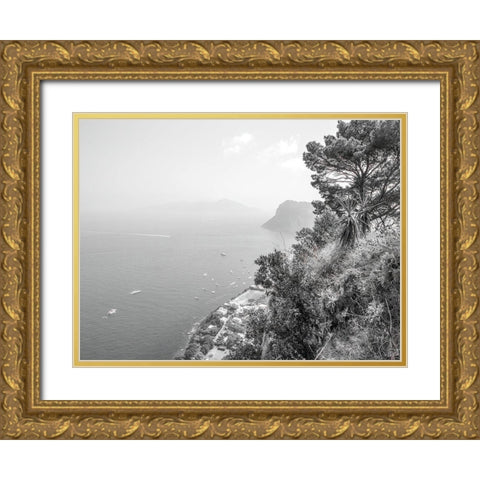 Gulf Of Naples-Capri-Italy Gold Ornate Wood Framed Art Print with Double Matting by Frank, Assaf