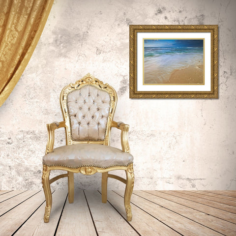 Sandy Beach Gold Ornate Wood Framed Art Print with Double Matting by Frank, Assaf