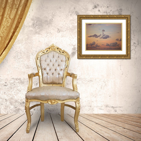 Clouds at dusk Gold Ornate Wood Framed Art Print with Double Matting by Frank, Assaf