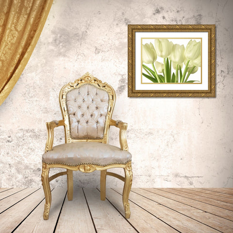 Bunch of Tulips Gold Ornate Wood Framed Art Print with Double Matting by Frank, Assaf