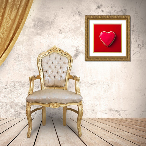 Heart shaped cookies Gold Ornate Wood Framed Art Print with Double Matting by Frank, Assaf