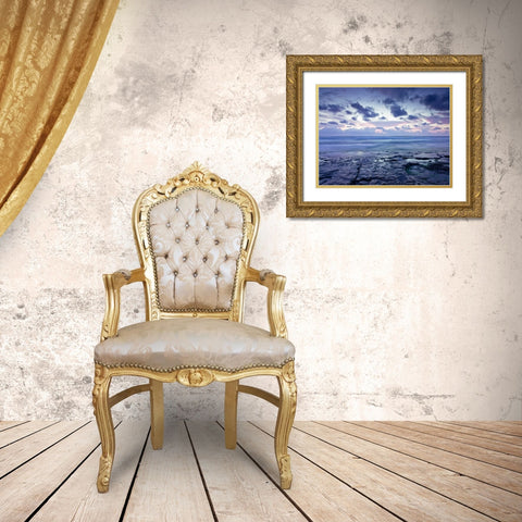 Horizon over water Gold Ornate Wood Framed Art Print with Double Matting by Frank, Assaf