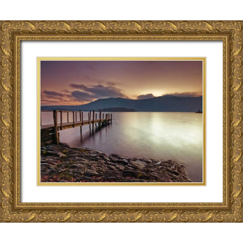 Tranquil beach Gold Ornate Wood Framed Art Print with Double Matting by Frank, Assaf