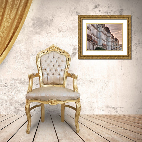 Old buildings in Paris, France Gold Ornate Wood Framed Art Print with Double Matting by Frank, Assaf