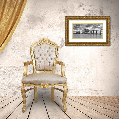 Forth Bridge, Scotland Gold Ornate Wood Framed Art Print with Double Matting by Frank, Assaf