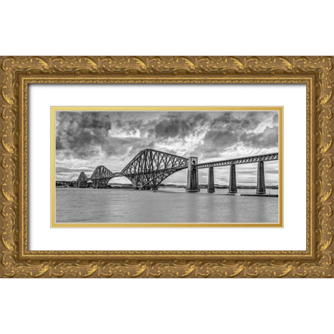 Forth Bridge, Scotland Gold Ornate Wood Framed Art Print with Double Matting by Frank, Assaf