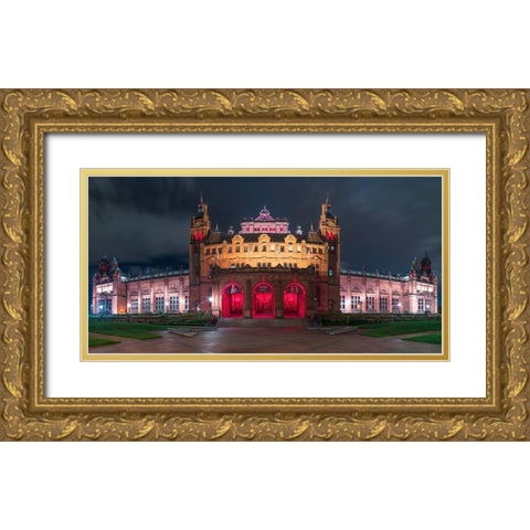 The Kelvingrove Art Gallery and Museum in Glasgow Gold Ornate Wood Framed Art Print with Double Matting by Frank, Assaf