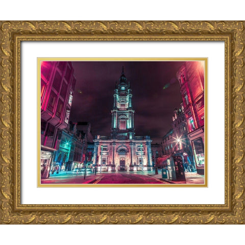 St Georges Tron church in Glasgow Gold Ornate Wood Framed Art Print with Double Matting by Frank, Assaf