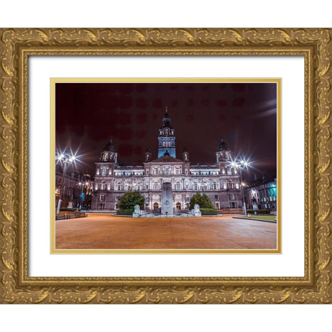 The Cenotaph War Memorial In Front Of The City Chambers In George Square-Glasgow Gold Ornate Wood Framed Art Print with Double Matting by Frank, Assaf