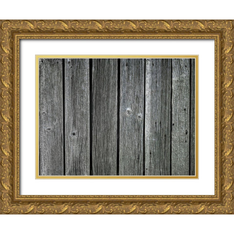Wooden Slats Gold Ornate Wood Framed Art Print with Double Matting by Frank, Assaf