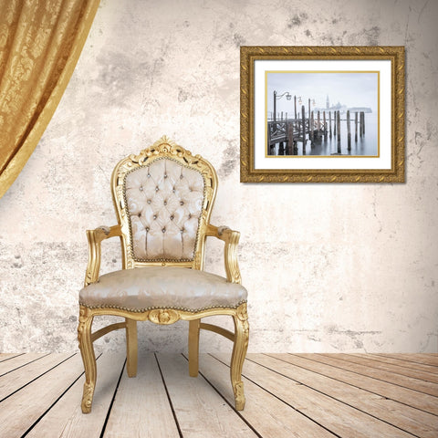 Venetian lagoon-Venice Gold Ornate Wood Framed Art Print with Double Matting by Frank, Assaf