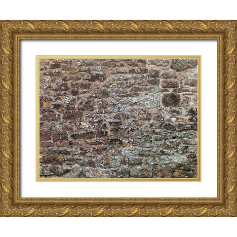 Old wall Gold Ornate Wood Framed Art Print with Double Matting by Frank, Assaf