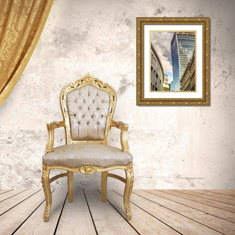 Office buildings in London, UK Gold Ornate Wood Framed Art Print with Double Matting by Frank, Assaf
