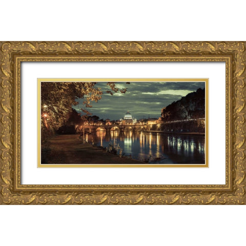 View of Basilica di San Pietro in Vatican, Rome, Italy Gold Ornate Wood Framed Art Print with Double Matting by Frank, Assaf