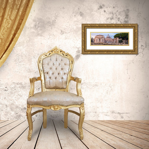 St. Peters Basilica, Rome, Italy Gold Ornate Wood Framed Art Print with Double Matting by Frank, Assaf
