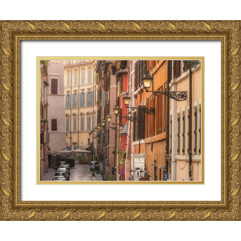 Old buildings in city of Rome, Italy Gold Ornate Wood Framed Art Print with Double Matting by Frank, Assaf