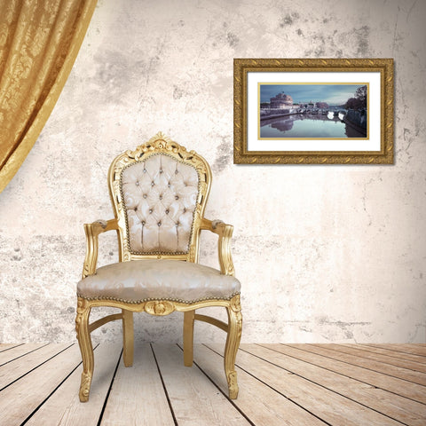 Castle St Angelo, Rome, Italy Gold Ornate Wood Framed Art Print with Double Matting by Frank, Assaf