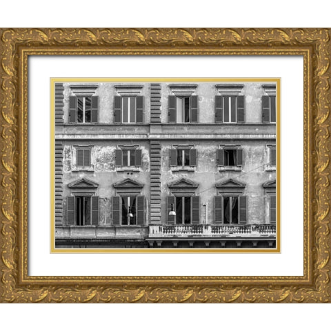Old buildings in city of Rome, Italy Gold Ornate Wood Framed Art Print with Double Matting by Frank, Assaf