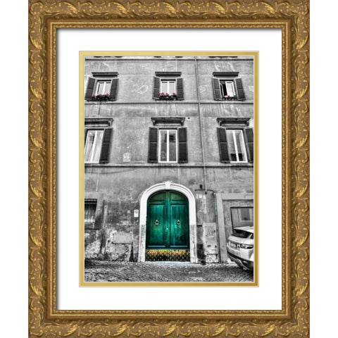 Old building in city of Rome, Italy Gold Ornate Wood Framed Art Print with Double Matting by Frank, Assaf