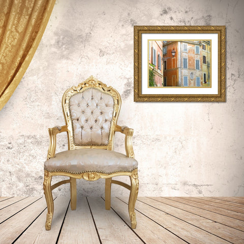 Old buildings in city of Rome, Italy Gold Ornate Wood Framed Art Print with Double Matting by Frank, Assaf