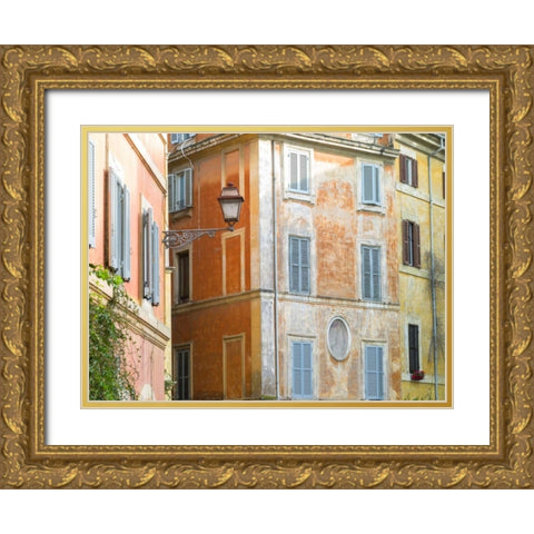 Old buildings in city of Rome, Italy Gold Ornate Wood Framed Art Print with Double Matting by Frank, Assaf