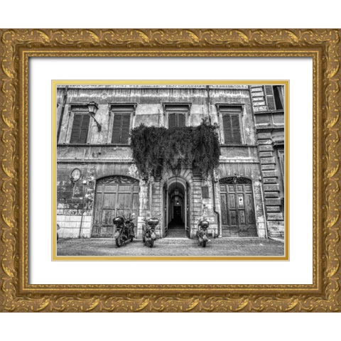 Old building in city of Rome, Italy Gold Ornate Wood Framed Art Print with Double Matting by Frank, Assaf