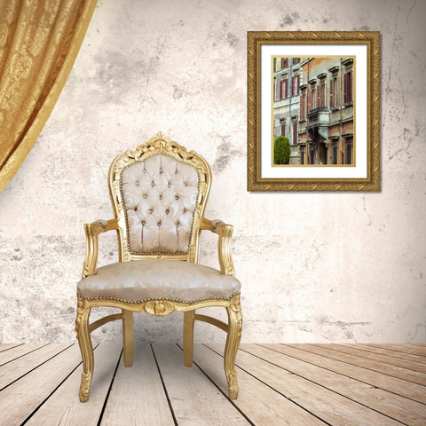 Old building in city of Rome, Italy Gold Ornate Wood Framed Art Print with Double Matting by Frank, Assaf
