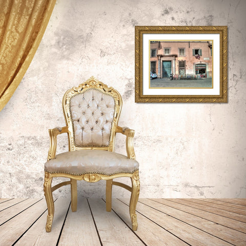 Old building in city of Rome, Italy Gold Ornate Wood Framed Art Print with Double Matting by Frank, Assaf