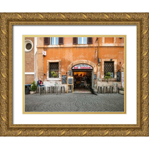 Old building in city of Rome, Italy Gold Ornate Wood Framed Art Print with Double Matting by Frank, Assaf