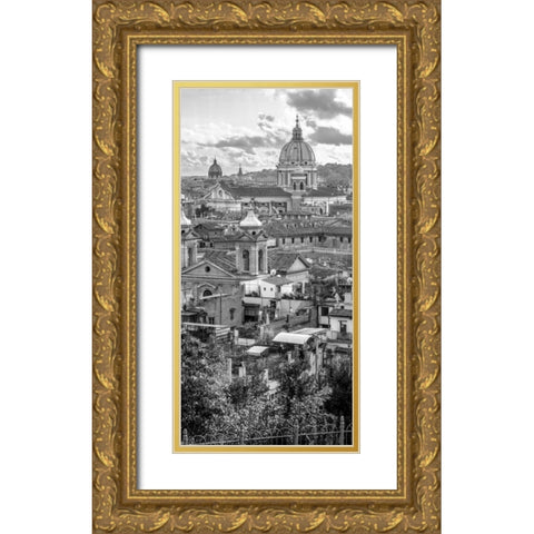 Vatican city with St. Peters Basilica, Rome, Italy Gold Ornate Wood Framed Art Print with Double Matting by Frank, Assaf