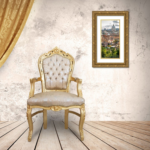 Vatican city with St. Peters Basilica, Rome, Italy Gold Ornate Wood Framed Art Print with Double Matting by Frank, Assaf