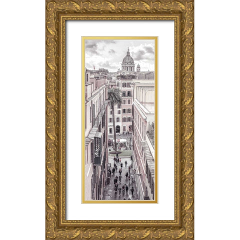 Vatican city with St. Peters Basilica, Rome, Italy Gold Ornate Wood Framed Art Print with Double Matting by Frank, Assaf