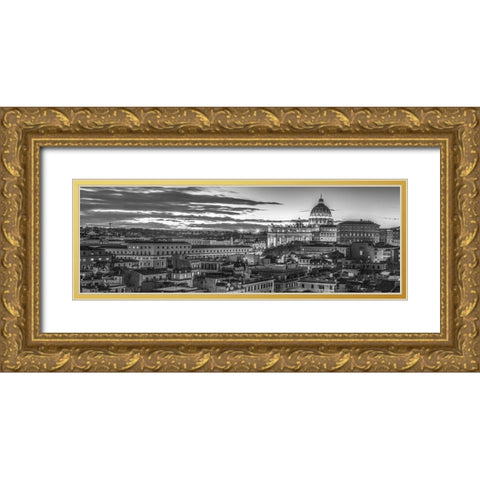 St.Peters Basilica-Rome Gold Ornate Wood Framed Art Print with Double Matting by Frank, Assaf