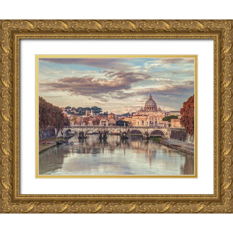 Basilica di San Pietro Gold Ornate Wood Framed Art Print with Double Matting by Frank, Assaf