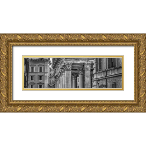Old buildings in city of Rome Gold Ornate Wood Framed Art Print with Double Matting by Frank, Assaf