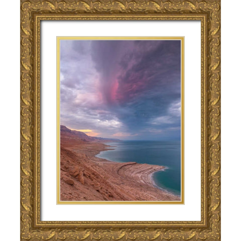 Dead Sea, Israel Gold Ornate Wood Framed Art Print with Double Matting by Frank, Assaf