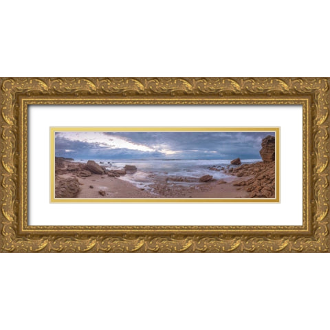 Dead sea, Israel Gold Ornate Wood Framed Art Print with Double Matting by Frank, Assaf