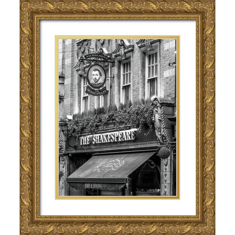 The Shakespeare Inn hotel in Birmingham-UK Gold Ornate Wood Framed Art Print with Double Matting by Frank, Assaf