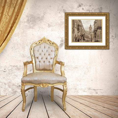 Old buildings in Mdina, Malta Gold Ornate Wood Framed Art Print with Double Matting by Frank, Assaf