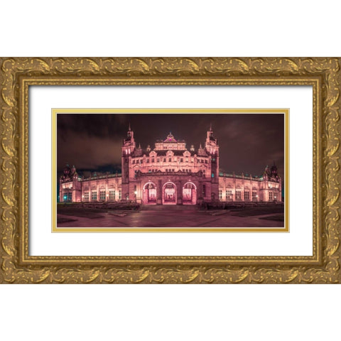 AF20121004 Glasgow 248PC08 Gold Ornate Wood Framed Art Print with Double Matting by Frank, Assaf