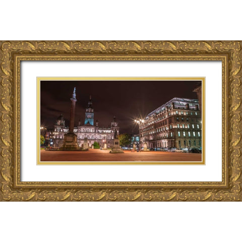 AF20121004 Glasgow 259 Gold Ornate Wood Framed Art Print with Double Matting by Frank, Assaf