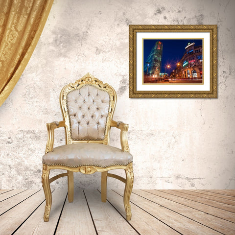 AF20120929 Manchester 107 Gold Ornate Wood Framed Art Print with Double Matting by Frank, Assaf