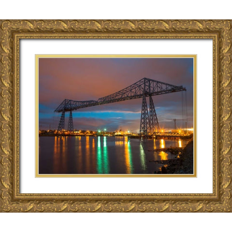 AF20121005 Middlesbrough 100 Gold Ornate Wood Framed Art Print with Double Matting by Frank, Assaf